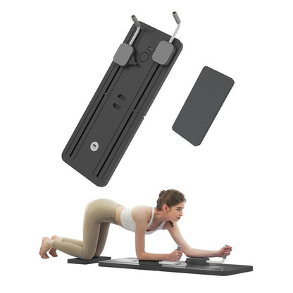 Automatic Rebound Elbow Support Abdominal Board with Knee Mat & Timer, Multiple Exercise Modes Ab Exercise Machine for Home Pilates