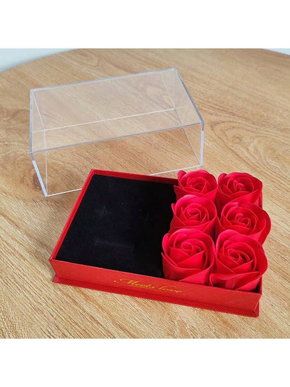 Preserved Real Rose Flower Jewelry Box