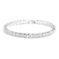 100% 925 Sterling Silver Moissanite Gemstone Tennis Chain Bracelet