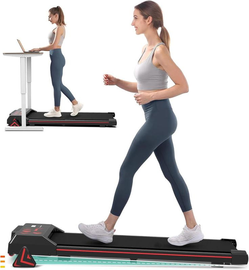 Walking Pad with Incline under Desk Treadmill, Portable Compact Installation-Free Treadmills for Home Office with 265Lbs Capacity, Small Jogging Machine with Remote Control