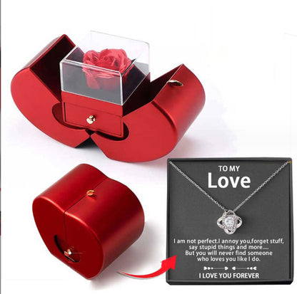  Jewelry Box and Necklace with Eternal Rose 