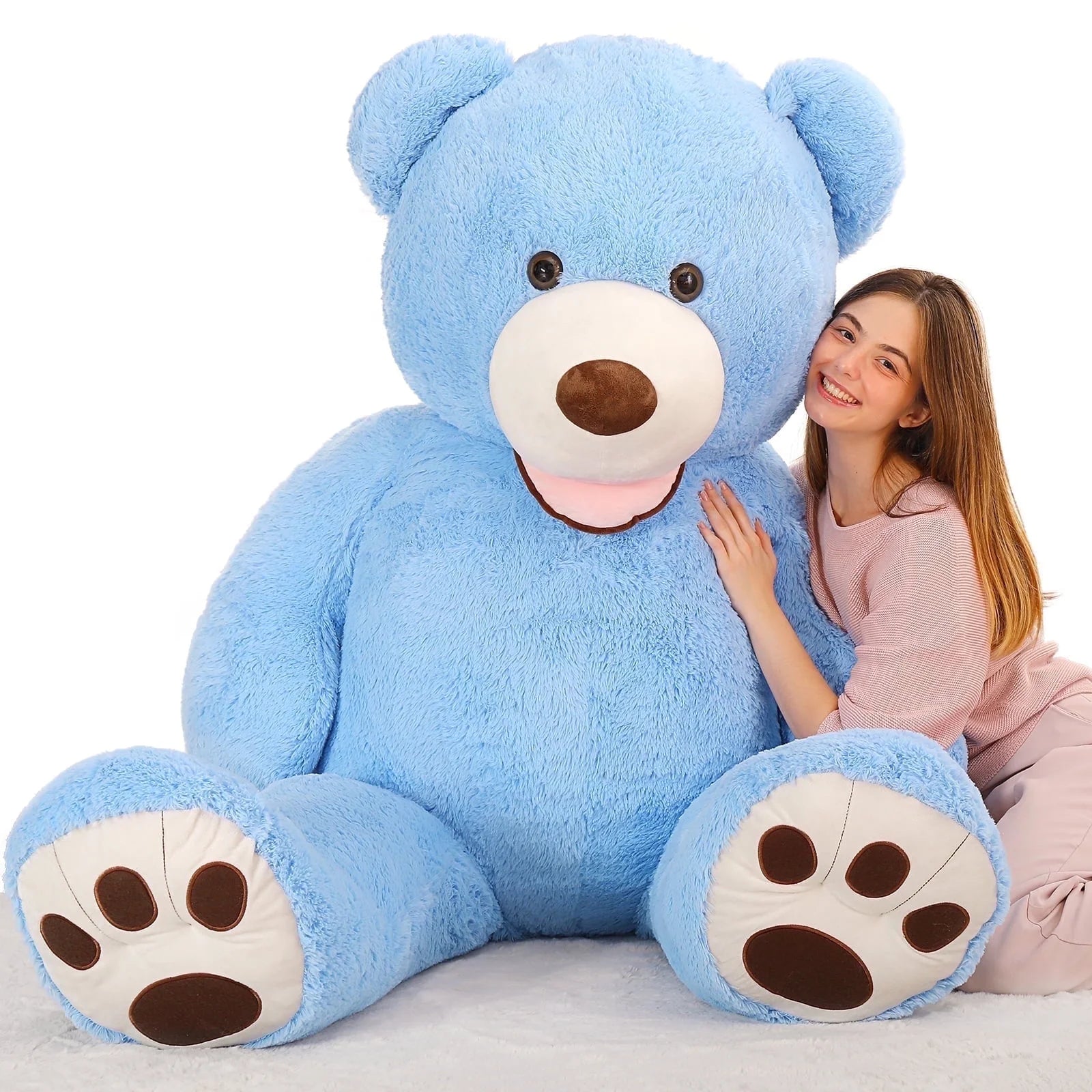 6 Feet Big Plush Giant Teddy Bear Premium Soft Stuffed Animals Blue