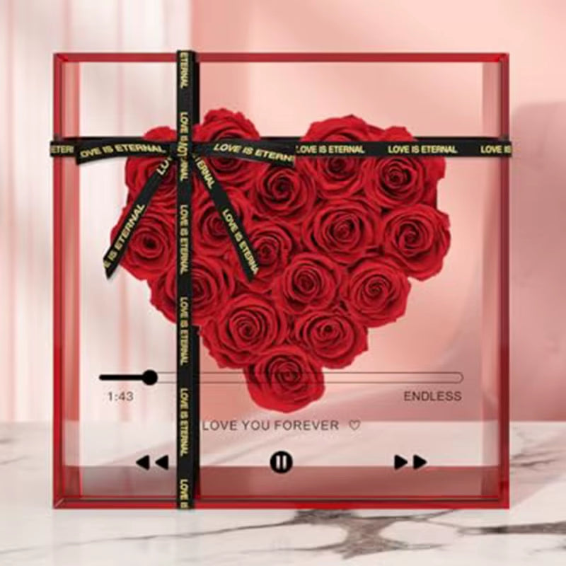 Eternal Preserved Real Rose in Acrylic Box