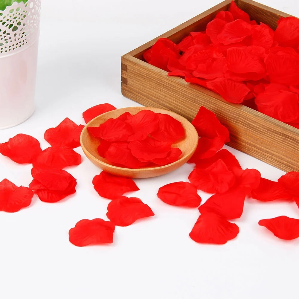 3000 Pieces Romantic Silk Rose Petals for Wedding Decoration Romantic Artificial Wedding Rose Petals Rose Flower