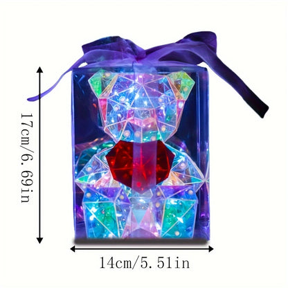 Light-Up Bear – Multicolor LED Figurine Gift