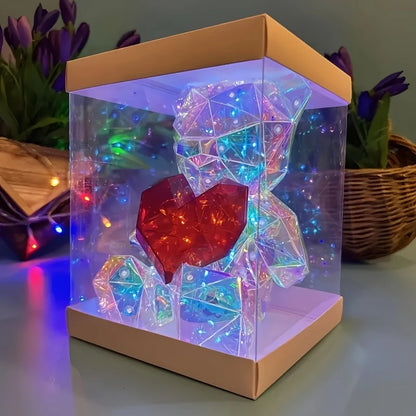 Light-Up Bear – Multicolor LED Figurine Gift