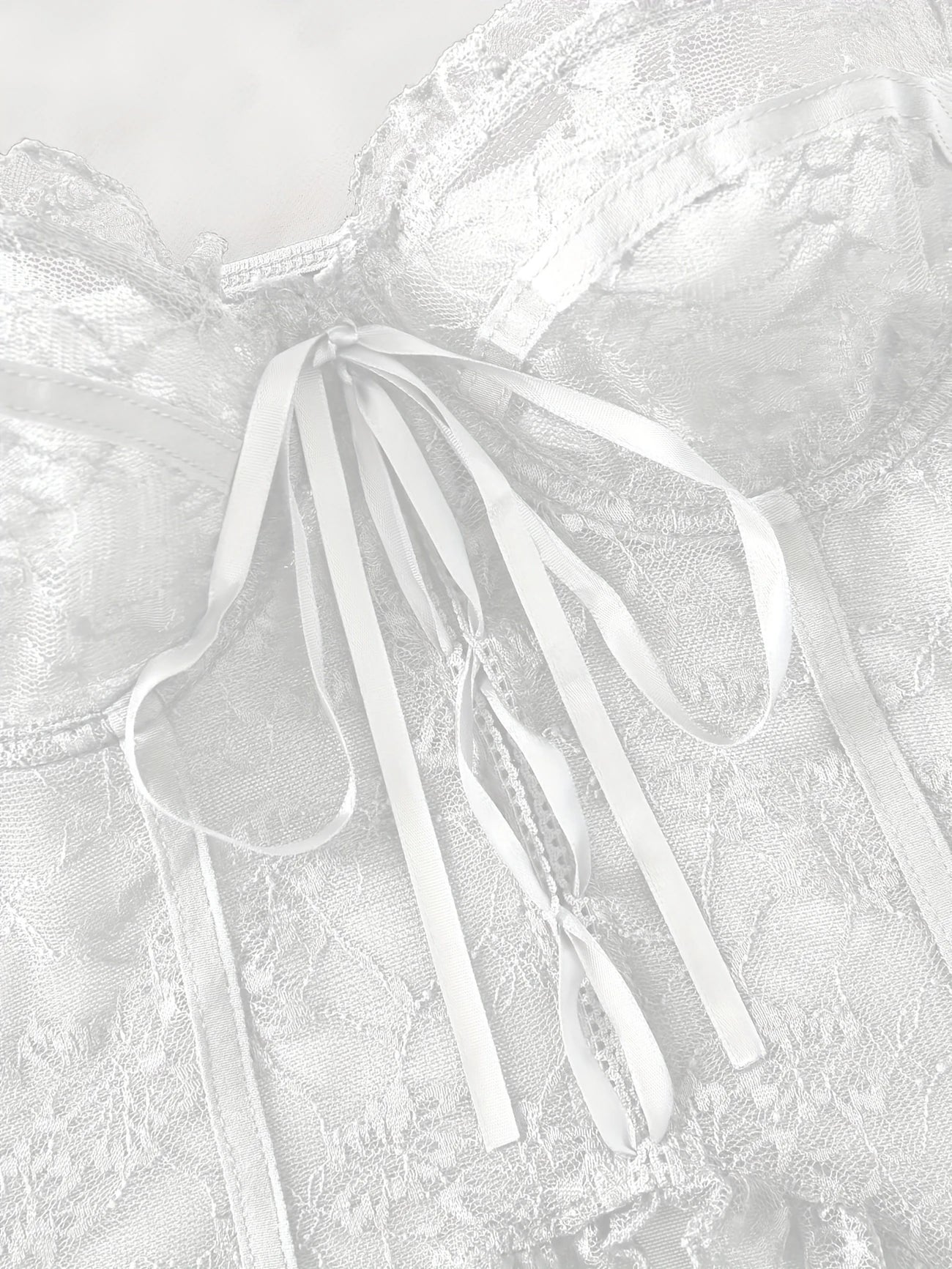 Luxe Bow-Tie Lingerie Set – White Desire