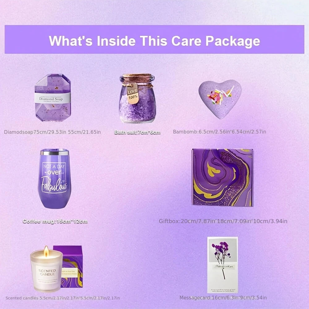 💝 Luxurious Spa Gift Set for Women – Himalayan Salts, Aromatherapy Candle & More – Elegant Relaxation Kit for Birthdays, Mother’s Day & Special Occasions