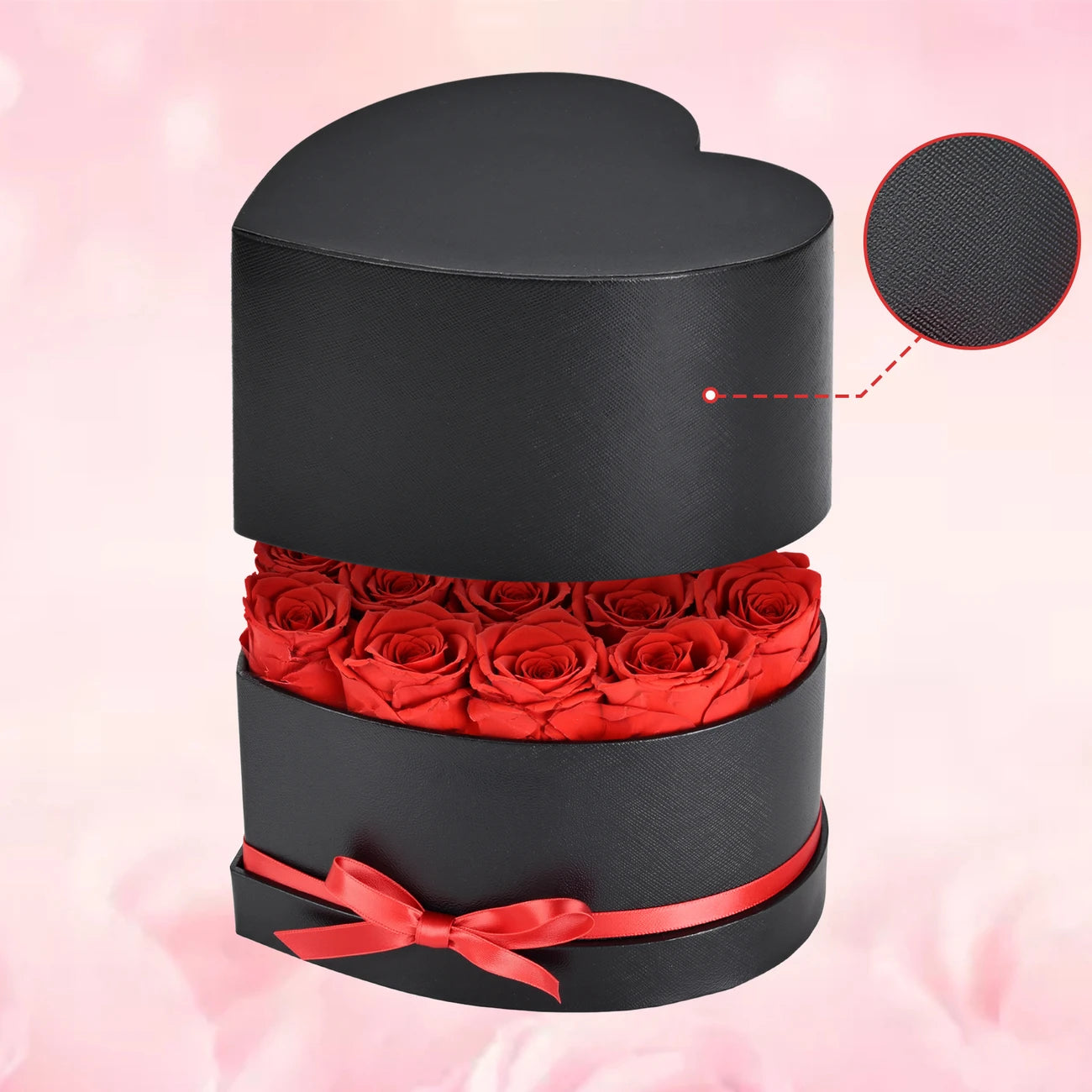 Eternal Heart Box – 17 Preserved Roses in Luxury Gift Case