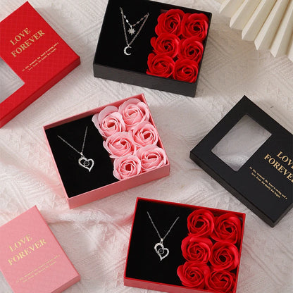 Rose Gift Box with Hidden Necklace – The Ultimate Romantic Surprise