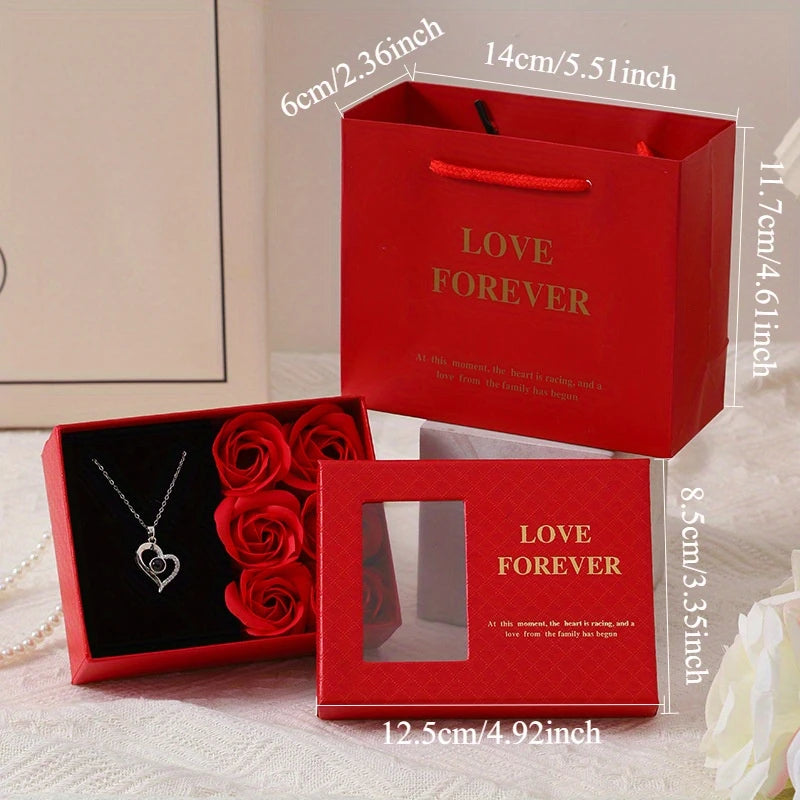 Rose Gift Box with Hidden Necklace – The Ultimate Romantic Surprise