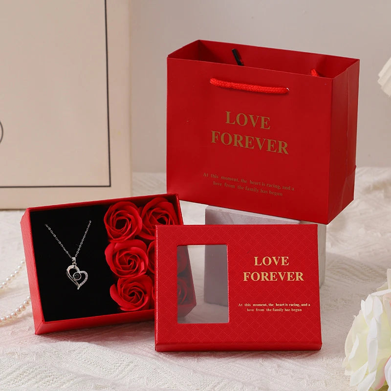 Rose Gift Box with Hidden Necklace – The Ultimate Romantic Surprise
